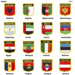 Patch pour veste de drapeau vêtements en Denim broderie fer sur Badge de drapeau de pays sac à