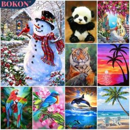 5D Animal Diamant Peinture Paysage De Plage Mosaïque Art Image Plein Diamant Point De Croix