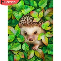 HUACAN – peinture de diamant nouvelle Collection broderie en point de croix hérisson Animal