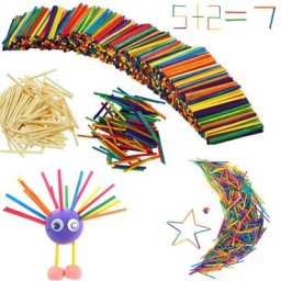 Bâton d'allumette coloré en bois pour enfants de la maternelle matériel fait à la main bricolage