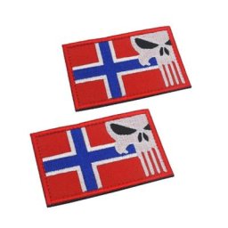 Patchs de broderie drapeau nordique 3D autocollants magiques squelette Patch en tissu