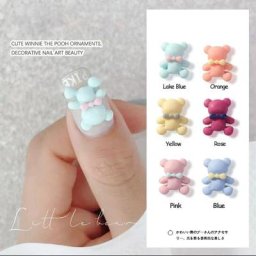 Nail Art Strass 3D Noeud Mignon Résine Dos pio Ours Décoration DIY 1 2x1 4 cm 20-50Pcs