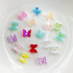Nail Art Strass Papillon Résine AB Matériaux de Décoration des Ongles Accessoires DIY Chaud