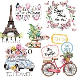 Autocollant de fleurs et de papillons colorés sur les vêtements bricolage lavable sur transferts