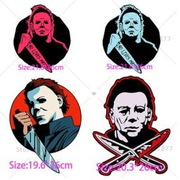 Patchs de veste d'halloween personnalisés imprimés DTF bricolage sur transferts film d'horreur
