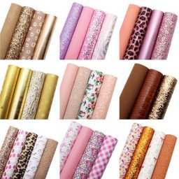 Mix Craft – feuilles de Faux cuir gaufré au Laser ensemble de cuir synthétique tissu vinyle