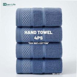 URBANLIFE-Ensemble de serviettes en coton peigné 32S 100% coton super douces très absorbantes