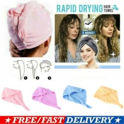 Bonnet de douche épais et absorbant pour cheveux 60x25 cm couleur unie séchage rapide outil de