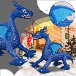 Ballons Gonflables en Aluminium en Forme de Dinosaure Décoration d'Extérieur d'Escaliers de Cour