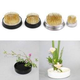 Porte-fleurs japonais rond outils de partenaires d'art de grenouille mesurent ement base