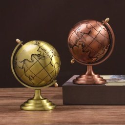 Mini Globe Politique Bergame Lisse et Résistant à l'Usure Style Vintage pour le Bureau