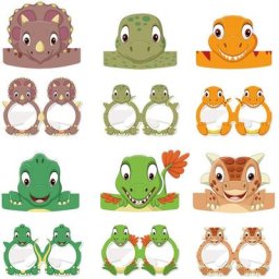 Lunettes en papier de décoration de fête de dinosaure pour enfants bandeau de sauna fête de safari
