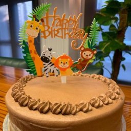 Décoration de gâteau d'anniversaire motif animaux de la jungle 1 pièce pour enfant fournitures