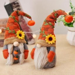 Poupée Gnome d'automne en peluche citrouille tournesol décoration de maison pour noël Halloween