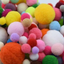 Pompons en peluche doux et moelleux pour enfants boule de mélange de 50g décoration de fête de