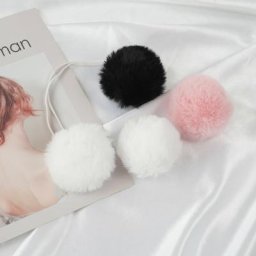 Boule de queue de lapin en peluche boule de fourrure de lapin véritable accessoires de cosplay