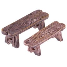 Mini banc en bois pour décoration d'aquarium ornements de maison de courses bricolage