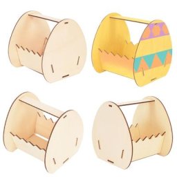 Support de panier à œufs de pâques en bois bricolage boîte en bois porte-œufs étagères cadeaux