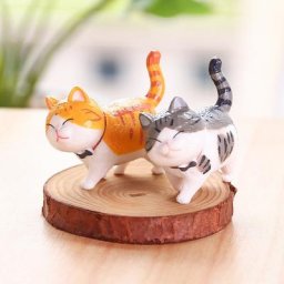 Figurines de jardin féerique en forme de chat mignon Kawaii décoration pour la maison modèle de