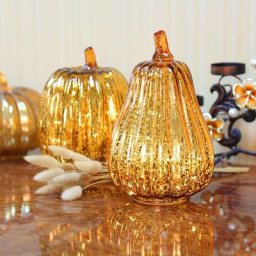Lumière LED Citrouille d'Halloween en Verre localité Veilleuse Décorative pour ix Festival