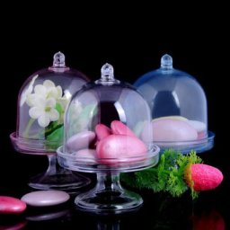 Mini support à gâteaux boîte à cupcakes boîte à bonbons en plastique Transparent pour fête