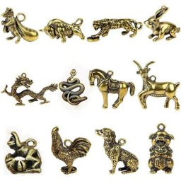 Statue d'animal en laiton jetable ornement du zodiaque chinois rat bœuf tigre lapin dragon