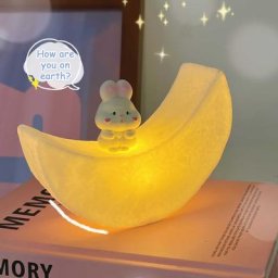 Lampe led en forme de lune design créatif luminaire décoratif d'intérieur idéal comme cadeau