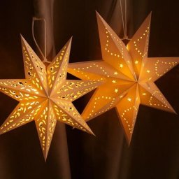 Lampe led suspendue en forme d'étoile 35-75CM ajouré décoration pour fêtes musulmanes de l'aïd