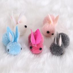 Mini lapin de Pâques en peluche fait à la main fournitures de bricolage lièvre accessoires