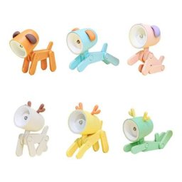 Lampe de lecture pliable en forme de chiot cadeau artistique mignon petite veilleuse pour chambre