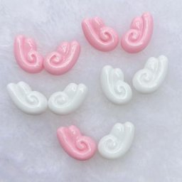 Mini ailes en résine kawaii 20 pièces/lot cabochons à dos plat pour centres de nœuds de cheveux