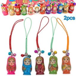 Porte-clés à breloque goutte à goutte Matpoposhka poupées russes porte-clés cadeaux décoratifs