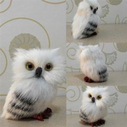 Peluche blanche neige imitation hibou jouet de noël hibou vif Animal arbre brosse suspendue