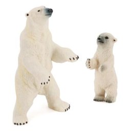 Ornements miniatures d'animaux arctiques pour la décoration de la maison modèle solide d'ours