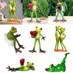 Figurine de Grenouille Miniature de Micro Paysage 3D pour la Décoration de la Maison Bricolage