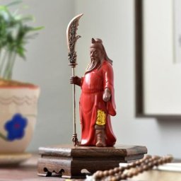 Lucky Guan Gong God Statue Guan Yu Figure en céramique Salon Armoire à vin Bureau Table à thé