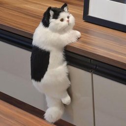 Jouet de chat réaliste en peluche pour la décoration intérieure modèle de chaton mignon beurre