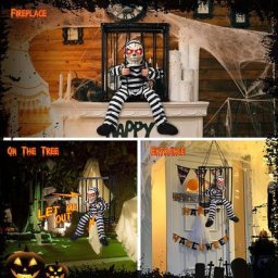 Décoration d'Halloween avec son lumineux modules de roi effrayants PrishbAnimatronic Prank