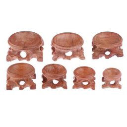Base de présentoir en bois de branche d'acide durable pour la décoration à la maison boule de