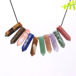 Pendentif Hexagonal en pierre naturelle 32x8mm cristal Opalite Fluorite colliers à faire
