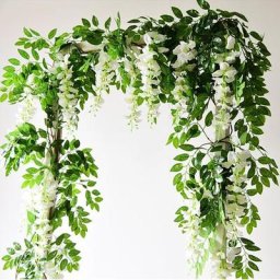 Guirxiété de Feuilles de Palmier et d'Eucalyptus Plantes Artificielles pour Décoration de Table