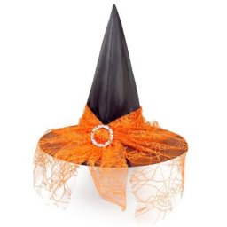 Chapeau de sorcière avec voile pour enfants et adultes Long chapeau de magicien casquette