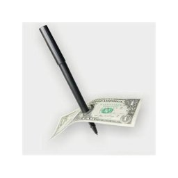 Stylo-bille magique qui traverse un billet accessoire pour tours de magie pénètre un dollar objet