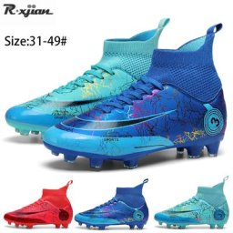 Chaussures de Football TF/FG pour hommes et filles chaussures d'entraînement hauteur cheville
