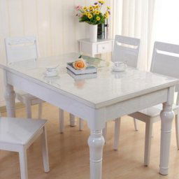 Nappe en PVC imperméable transparente motif eau et cuisine verre à l'huile nappe douce pour gril