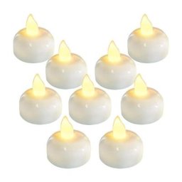 Lot de 6 lampes LED flottantes sans flamme étanches en plastique à piles pour piscine spa