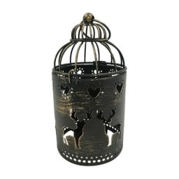 Bougeoir de noël Suspendus Cage À Oiseaux En Métal Lanterne Photophore Pièces Maîtresses