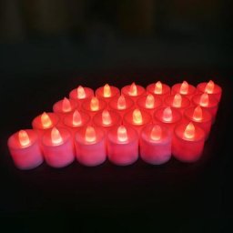Bougies votives sans flamme 24 pièces éclairage scintillant pour décoration d'église et de maison