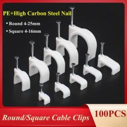 100 pièces de câble carré en acier de 4mm à 12mm clou de ligne de carte de ligne de fil de câble