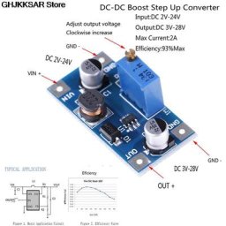 1pc pipeline DC-DC Boost Step Up Volt Convertisseur Alimentation 2V-24V à 3V 5V 6V 9V 12V 19V